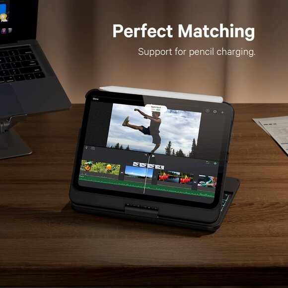 Keyboard Case for iPad mini 7 A17 Pro(2024) Mini 6 (2021) 8.3" 360° Rotate Touch - Picture 9 of 12